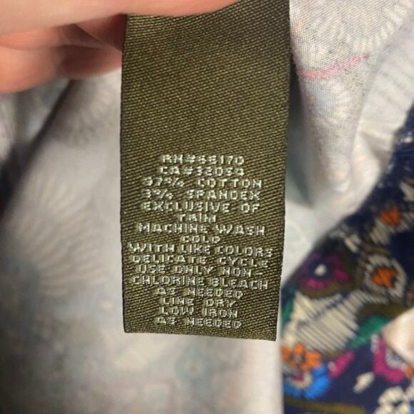 Anthropologie FEI Primula Printed Strapless Cotton Corset Peplum Blouse - Picture 6 of 8